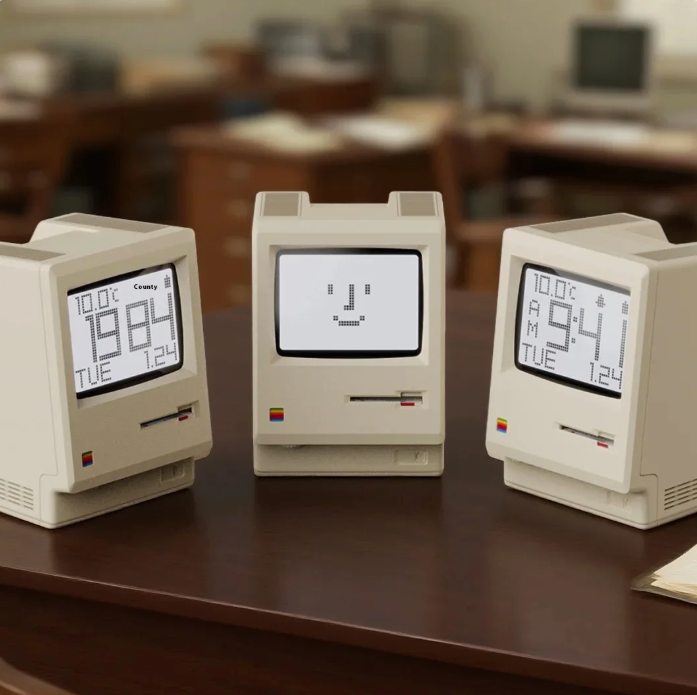 Retro MacClock Creativity Alarm Clock